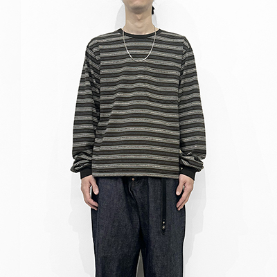 SUGARHILL [ STRIPE LONG SLEEVE TEE ] MINT STRIPE