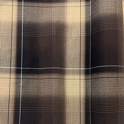 SUGARHILL [ OMBRE PLAID PANEL POCKET BLOUSE ] BROWN×CAMEL