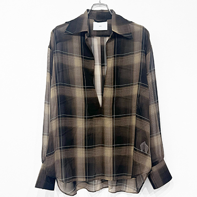 SUGARHILL [ SHEER OMBRE BLOUSE ] BROWN×CAMEL