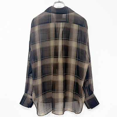 SUGARHILL [ SHEER OMBRE BLOUSE ] BROWN×CAMEL