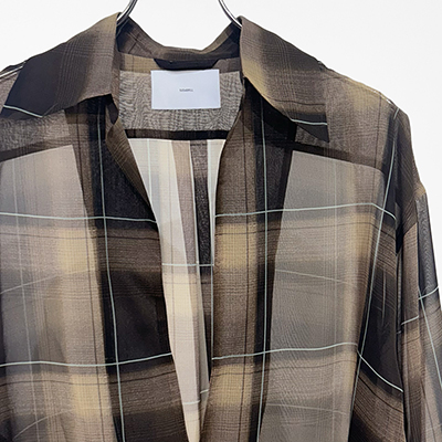 SUGARHILL [ SHEER OMBRE BLOUSE ] BROWN×CAMEL