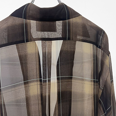 SUGARHILL [ SHEER OMBRE BLOUSE ] BROWN×CAMEL