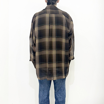 SUGARHILL [ SHEER OMBRE BLOUSE ] BROWN×CAMEL