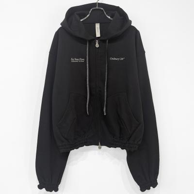 SHINYAKOZUKA [ ORDINARY OLD STYLE ZIP HOODIE ] BLACK