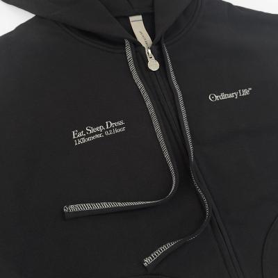 SHINYAKOZUKA [ ORDINARY OLD STYLE ZIP HOODIE ] BLACK