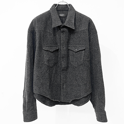 UNUSED [ US2453 (Wool western shirt) ] CHARCOAL GRAY