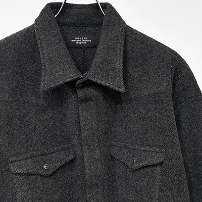 UNUSED [ US2453 (Wool western shirt) ] CHARCOAL GRAY