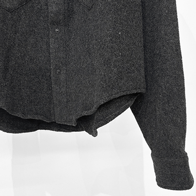 UNUSED [ US2453 (Wool western shirt) ] CHARCOAL GRAY