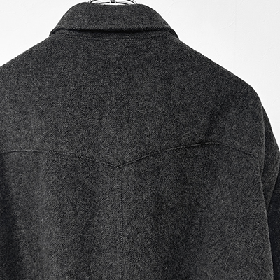 UNUSED [ US2453 (Wool western shirt) ] CHARCOAL GRAY