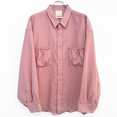 refomed [ WRIST PATCH WIDE SHIRT "CHAMBRAY" ] PINK