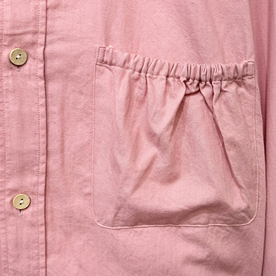 refomed [ WRIST PATCH WIDE SHIRT "CHAMBRAY" ] PINK