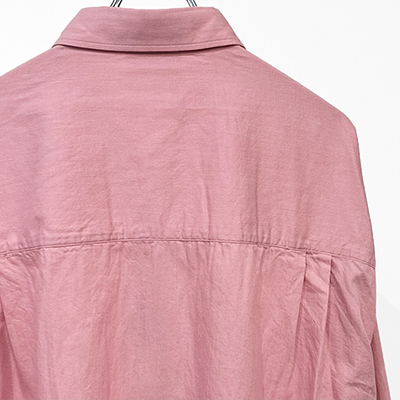 refomed [ WRIST PATCH WIDE SHIRT "CHAMBRAY" ] PINK