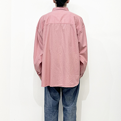 refomed [ WRIST PATCH WIDE SHIRT "CHAMBRAY" ] PINK