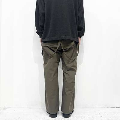 refomed [ FORMAN SUSPENDER PANTS ] OLIVE