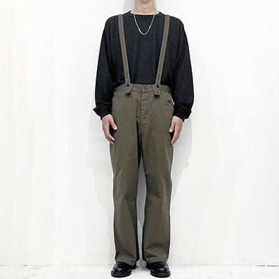 refomed [ FORMAN SUSPENDER PANTS ] OLIVE