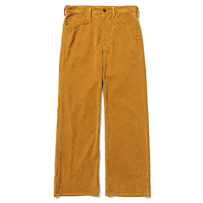 Sasquatchfabrix. [ VELVET FLARE 5 POCKET PANTS ] MUSTARD