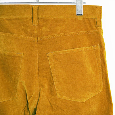 Sasquatchfabrix. [ VELVET FLARE 5 POCKET PANTS ] MUSTARD