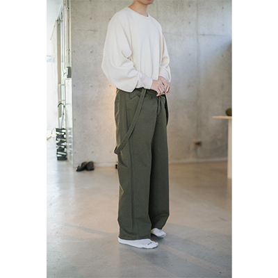 refomed [ FORMAN SUSPENDER PANTS ] OLIVE