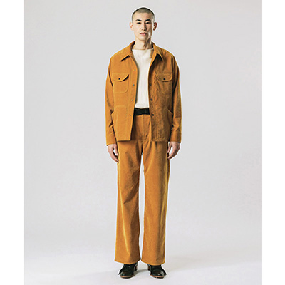 Sasquatchfabrix. [ VELVET FLARE 5 POCKET PANTS ] MUSTARD