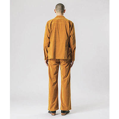 Sasquatchfabrix. [ VELVET FLARE 5 POCKET PANTS ] MUSTARD