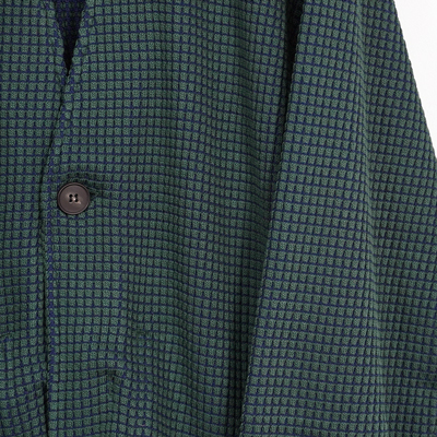 MATSUFUJI [ Big Waffle Cardigan ] GRN×BLU