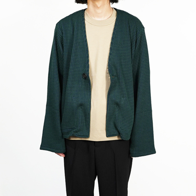 MATSUFUJI [ Big Waffle Cardigan ] GRN×BLU