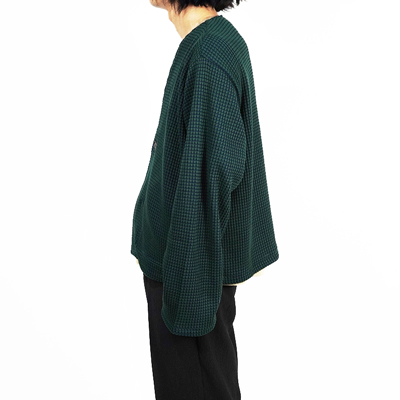 MATSUFUJI [ Big Waffle Cardigan ] GRN×BLU