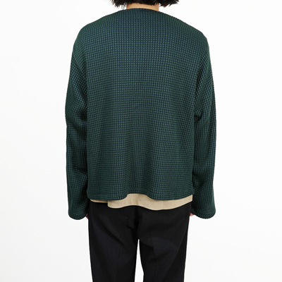 MATSUFUJI [ Big Waffle Cardigan ] GRN×BLU