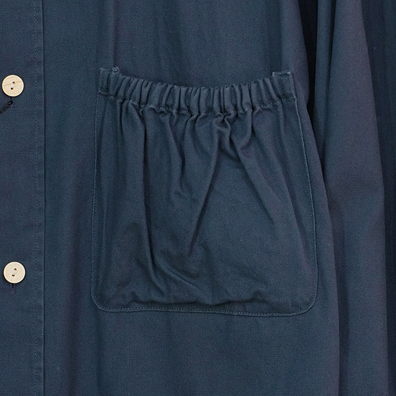 refomed [ WRIST PATCH WIDE SHIRT "OXFORD" ] NAVY | ロイド・エフダブリュー (LLOYD FW)