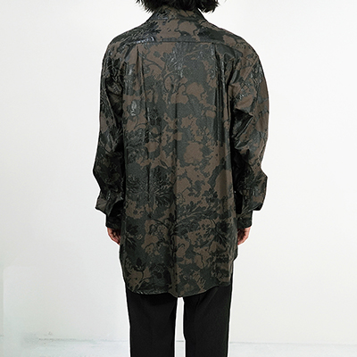 Sasquatchfabrix. [ “URUSHI” WA-NECK SHIRT ] BLACK