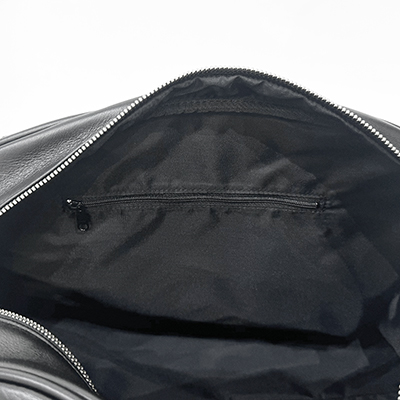 DAIRIKU [ Leather Boston Bag with Soup Acce ] Black