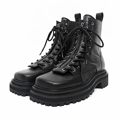 DAIRIKU [ "O'Halloran" Square Toe Fireman Boots ] Black&Suede  Black