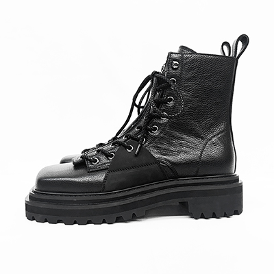 DAIRIKU [ "O'Halloran" Square Toe Fireman Boots ] Black&Suede  Black