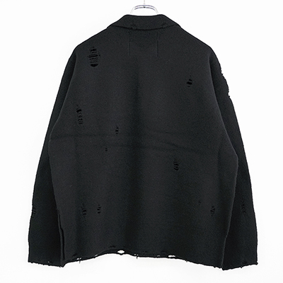 DAIRIKU [ Fulling Damage Tite Polo Knit ] Black