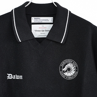 DAIRIKU [ Lame Soccer Uniform Knit Pullover ] Black
