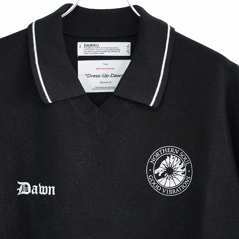 DAIRIKU [ Lame Soccer Uniform Knit Pullover ] Black | ロイド・エフ