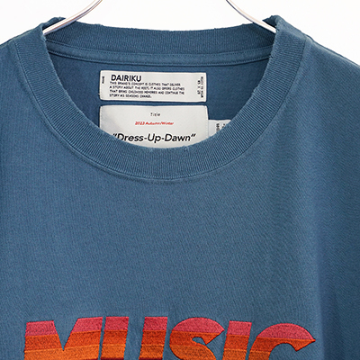 DAIRIKU [ "MUSIC" tee ] Aqua