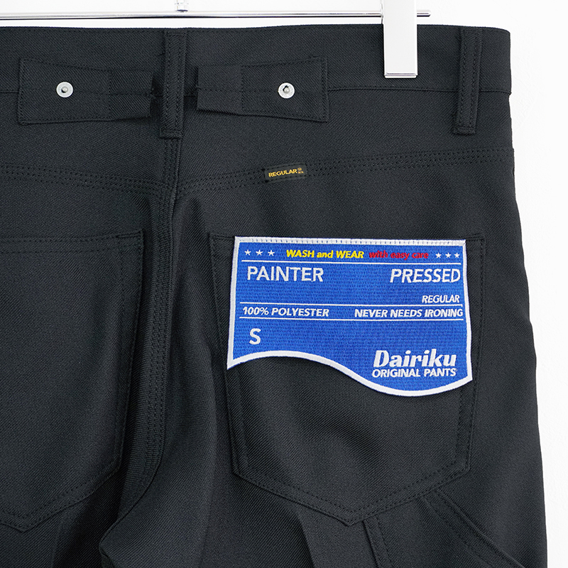 超安い】 DAIRIKU Painter Pressed Pants Black 27 S - パンツ