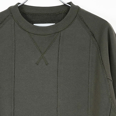 SUGARHILL [ PATCHING SWEAT SHIRT ] CHARCOAL BLACK