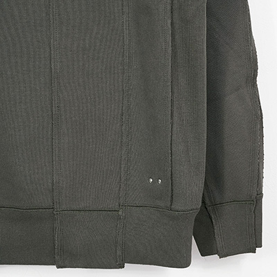 SUGARHILL [ PATCHING SWEAT SHIRT ] CHARCOAL BLACK