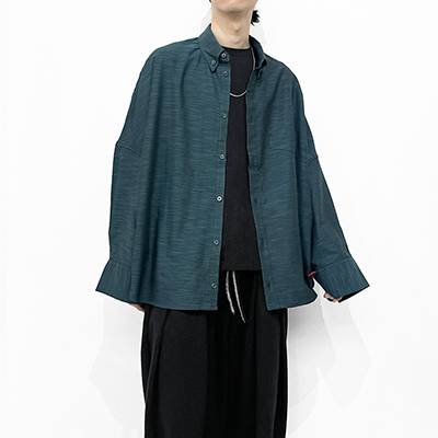 SHINYAKOZUKA [ GIANT SHIRT WITH NO BIJOU ] POOL GREEN