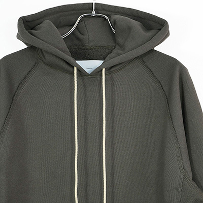 SUGARHILL [ RAW EDGE HOODIE ] CHARCOAL BLACK