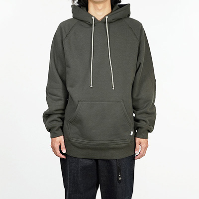 SUGARHILL [ RAW EDGE HOODIE ] CHARCOAL BLACK