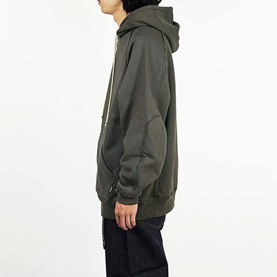 SUGARHILL [ RAW EDGE HOODIE ] CHARCOAL BLACK