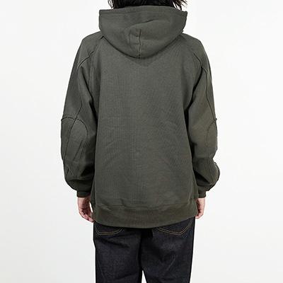 SUGARHILL [ RAW EDGE HOODIE ] CHARCOAL BLACK