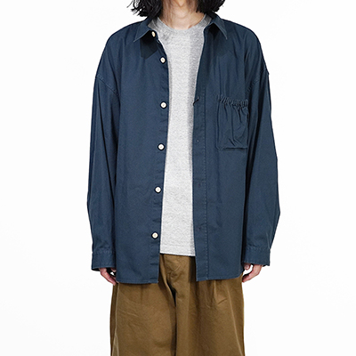 refomed [ WRIST PATCH WIDE SHIRT "OXFORD" ] NAVY