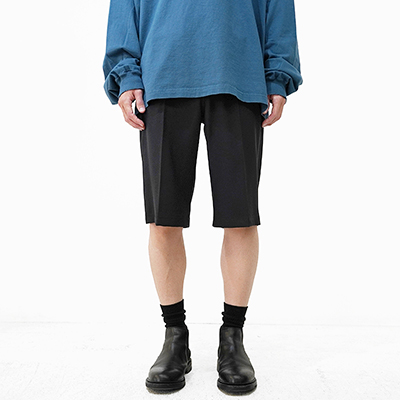 DAIRIKU [ "Short" Bondage Pressed Pants ] Black