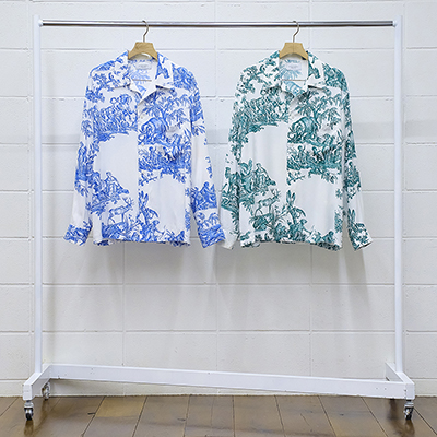 UNUSED [ US2417 (4 continents print long sleeve shirt) ]