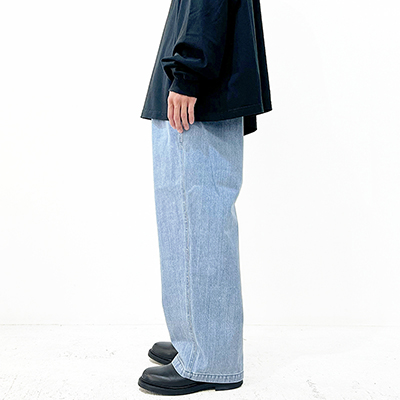 ESSAY [ HAKAMA DENIM (P-3) ] BLEACH INDIGO