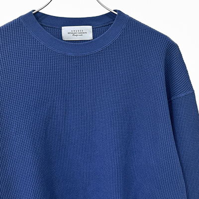 UNUSED [ US2452 (Long sleeve thermal T-shirt Over size) ] BLUE